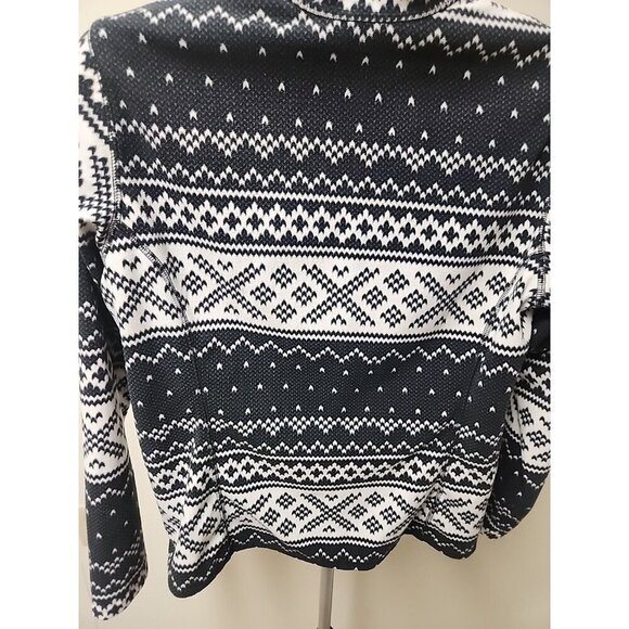 eddie bauer womens size L black fleece jacket half zip pullover native - Picture 10 of 10